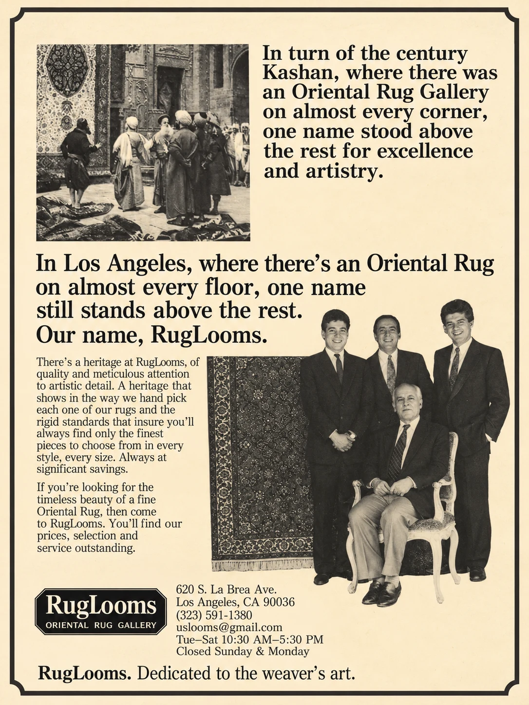A page from the RugLooms company story